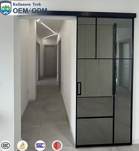Portes et fenêtres sur mesure en aluminium pour véranda, portes coulissantes en verre, portes coulissantes de grange modernes, prix - Product Image 1