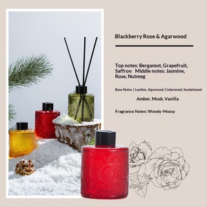200ml Large Capacity Embossed <b>Reed</b> <b>Diffuser</b> Essential <b>Oil</b> Long Lasting Indoor Fragrance Air Freshener For Home - Product Image 5