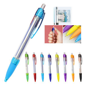 Stylo publicitaire personnalisé avec drapeau déroulant, impression couleur intégrale, papier à l'intérieur, bannière publicitaire rétractable en plastique - Product Image 2