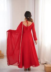 Elegant Georgette Fabric Anarkali Suit Women Long Designer Gown Indian Ethnic Wear Party Festival Ladies Clothing Quick Dry - Product Image 4