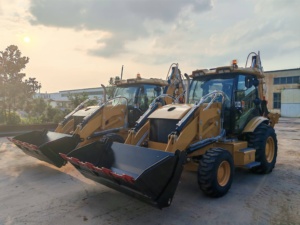 Excavator Arm and <strong>4</strong>-in-1 <strong>Bucket</strong> Optimal for Digging <strong>Loading</strong> and Site Work Advanced CAT420 Backhoe Loader with Extendable - Product Image 4