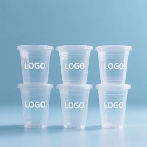Wholesale Custom Logo 98mm 12oz 16oz Recycling PET <b>Cold</b> <b>Cup</b> Drink Beverage Ice Coffee Lid Plastic <b>Cups</b> for Promotion Gifts - Product Image 1