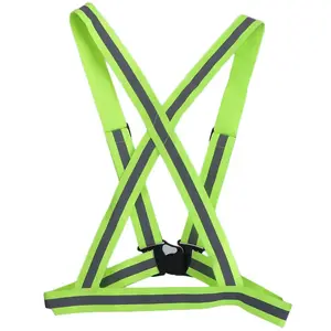 Highlight Reflective Straps Night Work Security Running Cycling Safety Reflective Vest High Visibility Reflective Safety Jacket