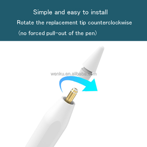 Puntas <span class=keywords><strong>de</strong></span> Repuesto <span class=keywords><strong>de</strong></span> Plástico Silenciosas 04B para Lápiz <span class=keywords><strong>de</strong></span> 1ª/2ª Generación, Puntas para <span class=keywords><strong>iPad</strong></span> con Sensor <span class=keywords><strong>de</strong></span> Inclinación y Función Capacitiva Activa - Product Image 3