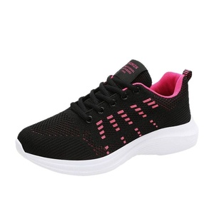 Chaussures de sport décontractées en maille respirante pour femmes, vente en gros, faible MOQ, baskets de course légères antidérapantes en EVA à lacets, multi-styles - Product Image 3