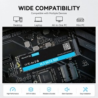 SSD M.2 SATA dengan Kompatibilitas Sistem yang Luas, Drive Solid State Internal yang Andal untuk Peningkatan Laptop dan Desktop Lama