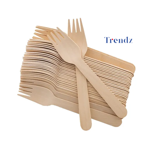 Trendz Dùng Một Lần Số Lượng Lớn Gỗ Bạch Dương Phân Hủy Sinh Học Bằng Gỗ Dao Muỗng Và Nĩa Cho Cắm Trại - Product Image 1