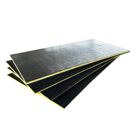 Panneau de laine de verre isolant thermique et phonique, avec feuille de protection et tissu noir, 48 kg/m3, 25 mm