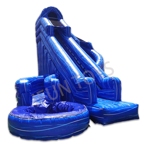 Grands glissières d'eau gonflables commerciales de tire-bouchon tordent les glissières gonflables croisées avec la piscine d'eau pour le parc d'attractions - Product Image 1