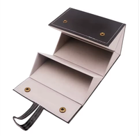 Étui rigide pliable rétro en cuir de luxe haut de gamme pour lunettes de soleil – Rangement pratique et protection pour hommes et femmes