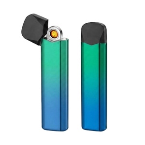 Briquet Électrique Métallique Mince à Prix d'Usine, Rechargeable par USB, Coupe-Vent, Portable, Vente en Gros - Product Image 4