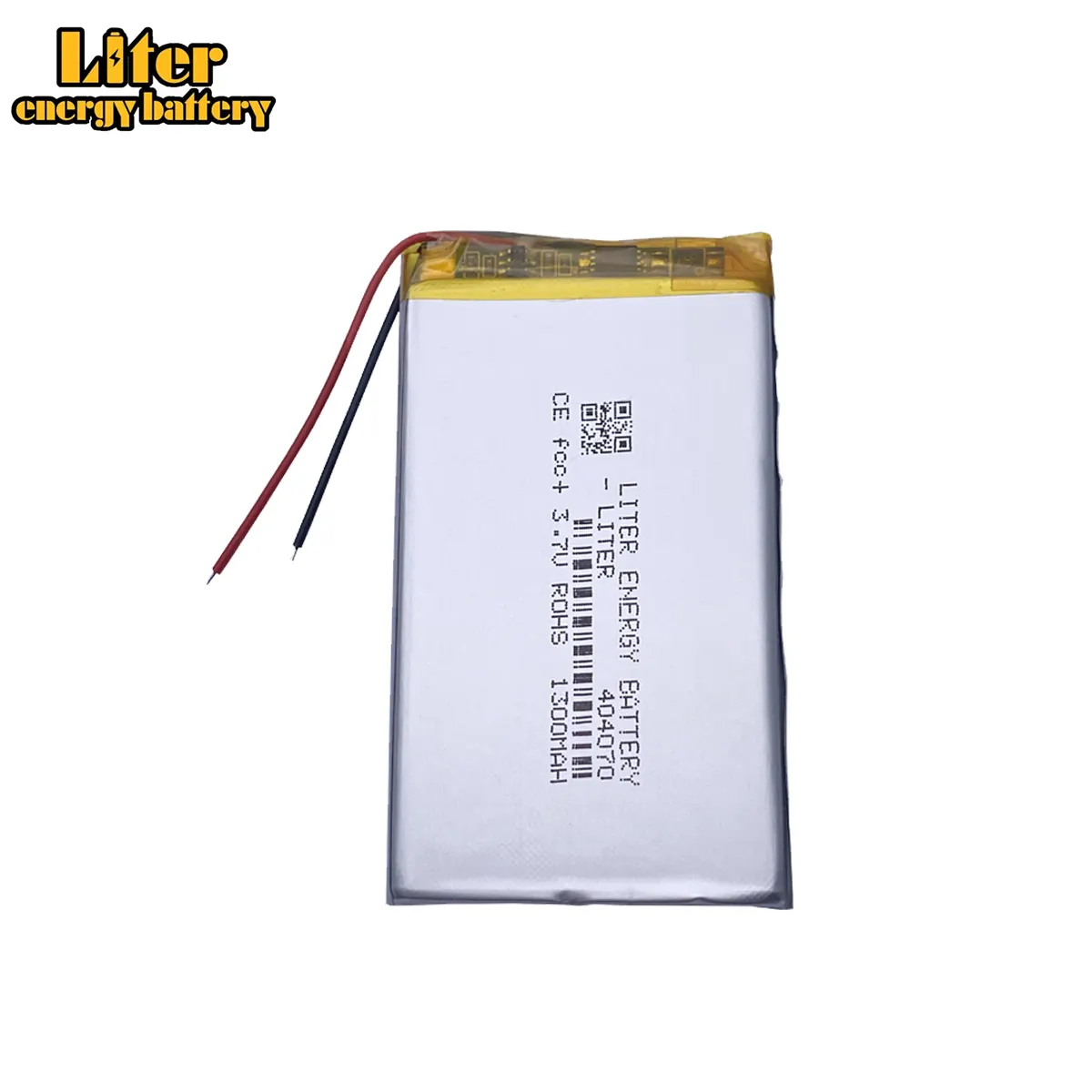 404070 China Manufacturer 3.7v LiPo Battery 1300mAh with PCM Wire Connector