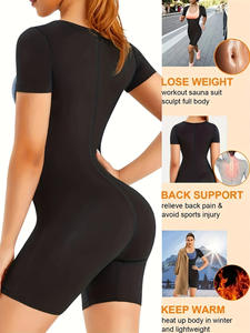 Traje de Sauna Térmico para Mujer, Mono de Una Pieza, Faja Moldeadora, Ropa Deportiva para Ejercicio, Traje de Sudoración, Moldeador de Cuerpo, Pantalones Cortos Reductor de Muslos - Product Image 2