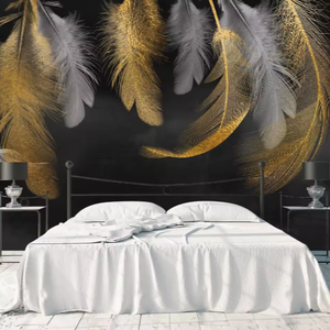 Muro artista decorazione parete con piume stampa <span class=keywords><strong>immagine</strong></span> <span class=keywords><strong>immagine</strong></span> Design astratto carta da parati <span class=keywords><strong>per</strong></span> camera da letto TV sfondo murale - Product Image 1