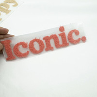 Patchs thermocollants personnalisés en chenille avec lettres, autocollants en chenille DTF pour sweat-shirt