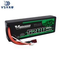 Baterai LiPo VSVAW 2S 7.4V 5200mAh 80C EC5/XT60/T Plug Suku Cadang RC Hardcase Lipo 2S untuk Pesawat Mobil RC Kendaraan Truk Tank Kapal