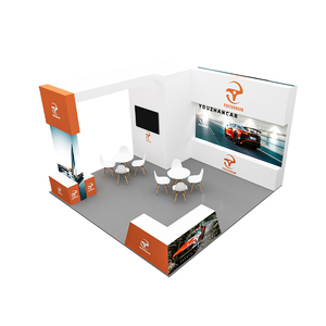 Facile da installare tessuto di tensione sfondo Trade stand fieristici 20x20 luci da esposizione stand da esposizione modulari per stand espositivi - Product Image 1