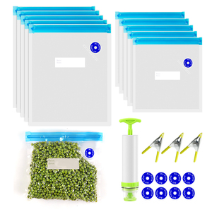 Reusable Vacuum Zipper Packaging <strong>Bags</strong> for Salad Baby Food Chewing Gum Potato Chips-for Nuts and <strong>Beans</strong> Durable PE Plastic - Product Image 2