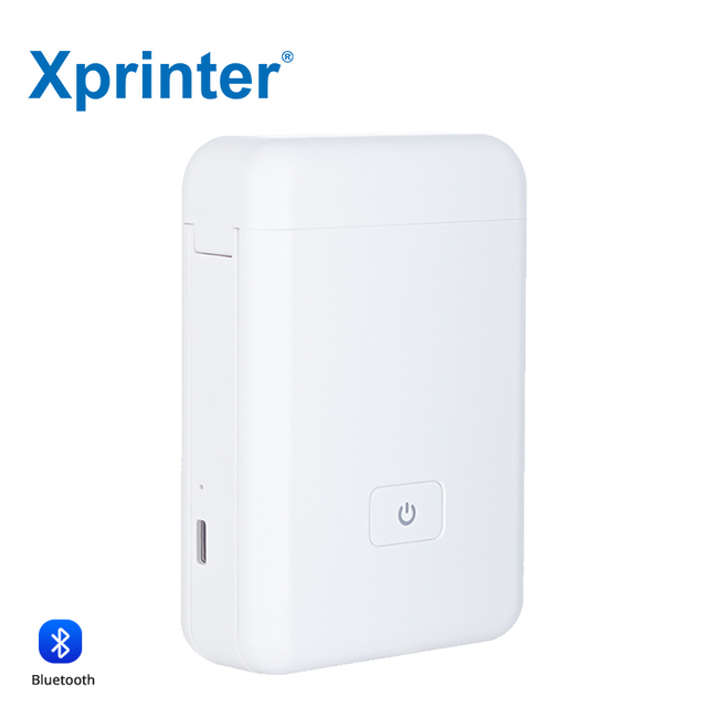 Xp-hp2 Mini Thermal Printer Imprimante Pour Autocollats 20mm/s Printing Speed bluetooth Pocket Printer