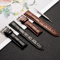 Correas de Reloj Inteligente para Hombre, Clásicas, de Cuero Genuino, Transpirables, Lavables, de Lujo, de 18-24 mm, en Varios Colores