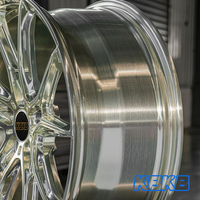 Rines KBKB R2 Forjados Cóncavos Multirradio de Primera Calidad, Acabado Dorado Brillante Pulido a Espejo, Aleación de Aluminio para Audi y Tesla