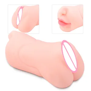 S-HANDE TPE 3 in 1 Lifelike Pocket Pussy Deep Throat for men Mouth Vagina male sex toy Mouth Vagina
