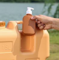 Bouteille de désinfectant pour les mains, seau à eau avec robinet, camping en plein air, voyage en voiture, réservoir de stockage d'eau