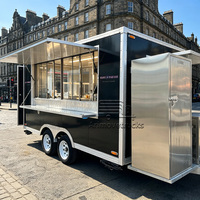 Remorque de camion de restauration mobile commerciale vide pour Kebab Doner, Shawarma, Poulet Rôtissoire, avec cuisine au propane