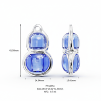 Flacon de gloss à lèvres bleu au design unique Choebe, forme innovante, mini rouge à lèvres vide 0,7 ml, emballage cosmétique multifonctionnel