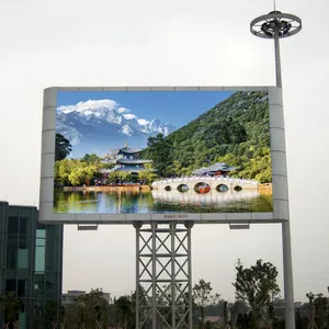 شاشة عرض led عالية السطوع كبيرة الحجم P8 P10 مضادة للماء بألوان كاملة لوحة عرض 4K لمولات التسوق