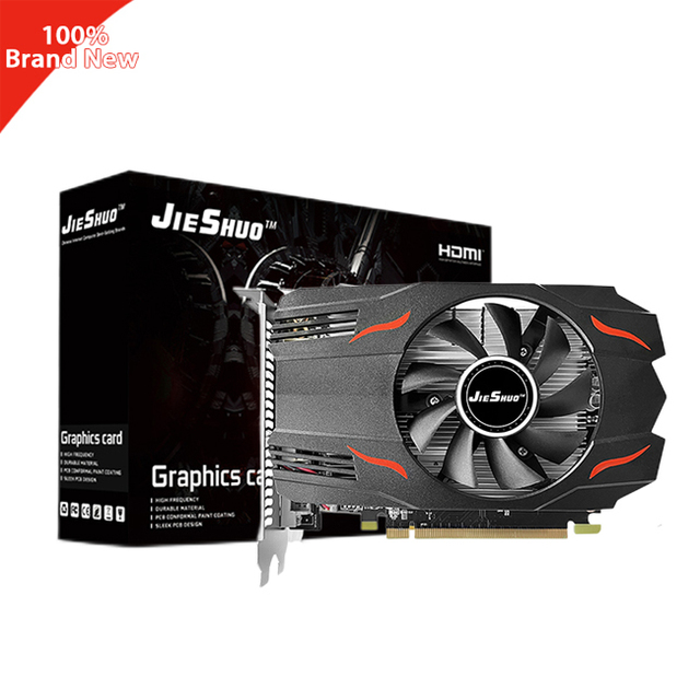 JIESHUO 100% New RX550 4G Gaming PC GPU Desktop Computer Tarjeta Grafica Video Card Graphic Card Graphics Cards AMD RX 550 4GB