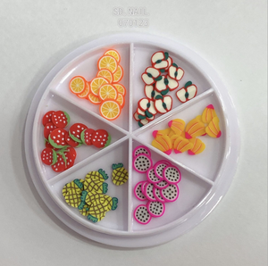 Nouvel arrivage de tranches de poterie molle de fruit de julia de style d'été, décoration d'art d'<span class=keywords><strong>ongle</strong></span> en argile polymère de bricolage - Product Image 6