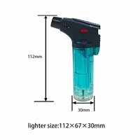 Briquet torche en plastique HP-K200 modèle flamme bleue pochette personnalisée poche turbo jet recharge coupe-vent fumer briquet à gaz
