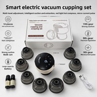 Kit de ventouses et Gua Sha HM-B19 – 10 ventouses intelligentes à aspiration à pression négative, thérapie par micro-courant et chauffage par lumière rouge
