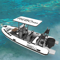 Bateau gonflable de 19 pieds Double Deep V en aluminium rh580 Hypalon oca avec 10 capacités