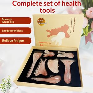 Outils de soins de santé portables économiques : Ensemble de brosses de massage Gua Sha pour le visage et les muscles, brosse pour les méridiens et peigne de massage tête d'octopus - Product Image 2