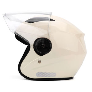 ABS安全オートバイヘルメット取り外し可能レンズ付きオートバイオフロードヘルメットハーフフェイスヘルメット - Product Image 2