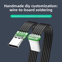 Typ-C Flachkabel 90-Grad-Winkel Silikon Drohnen-Stromversorgungskabel Typ-C Stecker auf Stecker/Buchse Direktlieferung ab Werk