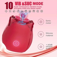 Erwachsenen-Masturbator mit 10 Geschwindigkeiten und Klitoris-Saugfunktion, Silikon-Rosenvibrator mit Sprungeffekt für Ei- und Bruststimulation, Sexspielzeug für Frauen