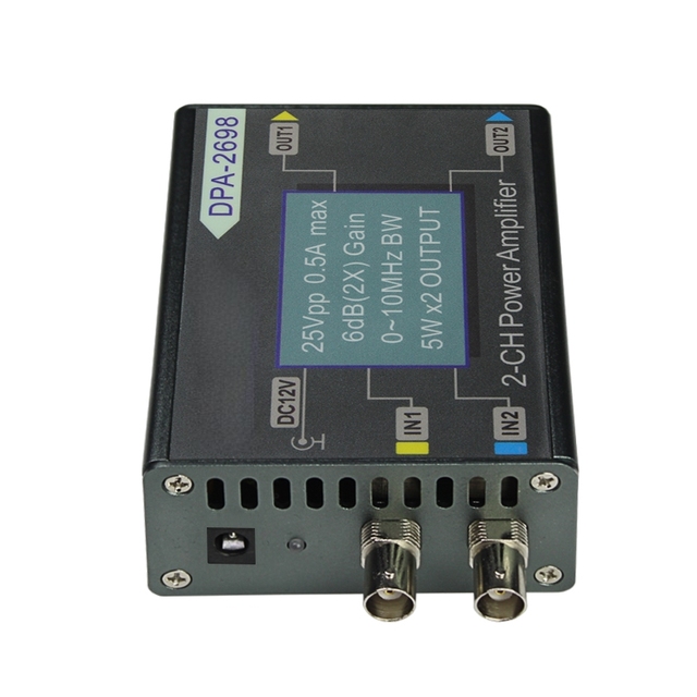 JUNTEK DPA-2698 High Power Dual Channel DDS Function Signal Generator Power Amplifier DC Power Amplifier 10MHz