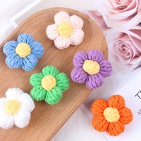 3D bunga DIY rajutan Puff bunga susu katun wol tangan kait bunga pakaian Manual aksesori sepatu topi perlengkapan kerajinan