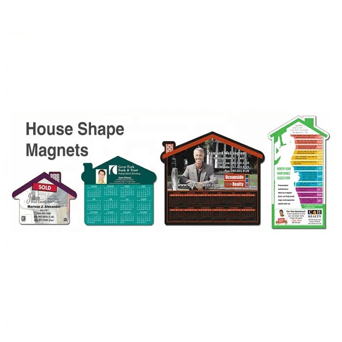 Custom House Shape Custom Real Estate Agent Advertisement Business Magnets for Fridge