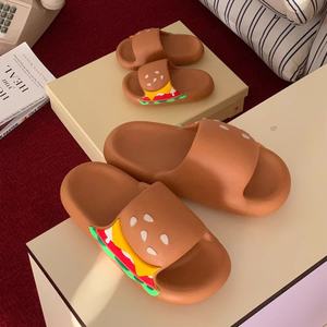 XIXITIAO - Claquettes amusantes pour la famille, hamburger, assorties pour les <span class=keywords><strong>parents</strong></span> et les enfants, en EVA, antidérapantes, semelle épaisse, pour l'intérieur et l'extérieur - Product Image 6