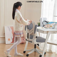 Chaise de bureau pliable confortable avec accoudoir et support lombaire pour enfants