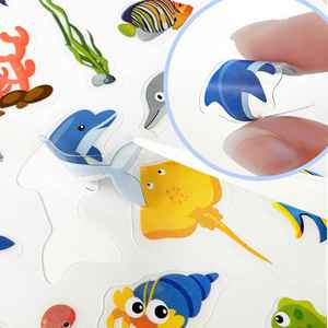 Calcomanías de Gel Grueso con Temática de Animales del Zoológico Oceánico de Unicornios, Libro de Calcomanías de Gel Reutilizables para Niños Pequeños, Niñas y Niños en Edad Preescolar - Product Image 6