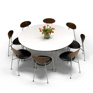 round table with turntable by wooden top from China