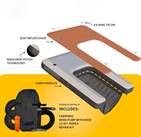 Plateforme flottante gonflable en PVC antidérapante Dog-DOK pour piscine, utilisation intérieure/extérieure, 5 à 10 passagers