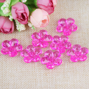 Perles de fleurs en acrylique 20 mm à cinq pétales pour la fabrication de bijoux, perles en vrac, matériel de bricolage - Product Image 5