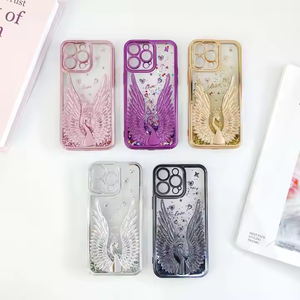 Étui de téléphone portable élégant de série de sables mouvants de paillettes de luxe pour iPhone11 12 13 14 15 16 couverture arrière en TPU - Product Image 1