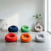 Canapé gonflable sphérique moderne et minimaliste transfrontalier, une place, en PVC floqué, pliable, type pouf chaise longue